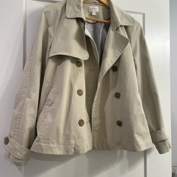 Riley & Rae Beige Double-Breasted Trench Coat - Picture 6 of 10